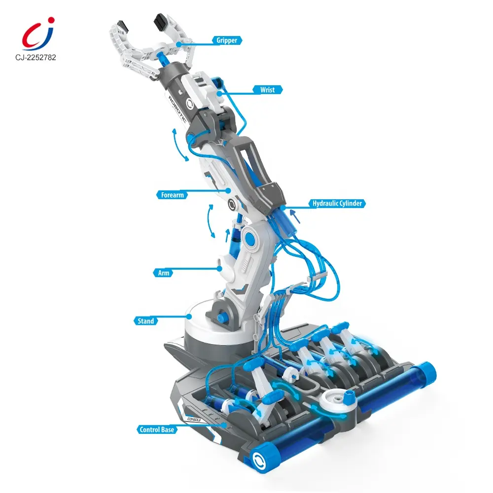 Bambini educativi idro meccanica 220 pezzi fai da te assemblare vapore 3 In 1 manipolatore artiglio macchina Robot idraulico braccio giocattolo