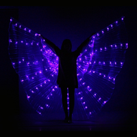 Ailes lumineuses LED de papillon de danse orientale pour Rave Night Club Party Halloween Costume Festival Performance Accessoires Carnaval