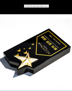 Trofeo de cristal en forma de Casa transparente en blanco K9 al por mayor, trofeo de cristal personalizado negro personalizado, premios para recuerdos - Product Image 5