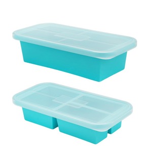 Boîte à soupe congelée en silicone à 4 compartiments, rectangulaire avec couvercle, anti-odeur, boîte à soupe congelée en silicone, boîte à soupe compartimentée en silicone, une variété d'options - Product Image 5