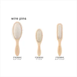 Factory Wholesale Wooden Oval Size Cushion Brush Customized Logo Brush Wire Pins For All Hair Types