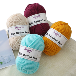 Hilo de Alta Calidad 50% Algodón y 50% Acrílico para Tejer a Mano, 120m/50gr, Venta al por Mayor, Hilo para Suéteres y Bufandas para Mujer - Product Image 6