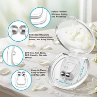 Kit de dilatateurs nasaux magnétiques transparents avec logo personnalisable, dilatateur nasal en silicone médical de qualité supérieure pour une meilleure circulation de l'air