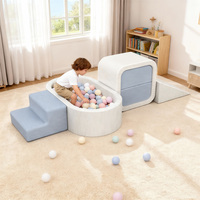 Ensemble de jeu en mousse souple personnalisable pour tout-petits avec piscine à balles, marches d'escalade, toboggan, maison de jeu, jouet éducatif, jouet sensoriel Montessori