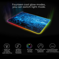 Tapis de souris de jeu RGB avec logo personnalisé Tapis de clavier XXL étendu Échantillon gratuit de caoutchouc Tapis de souris LED imprimé par sublimation
