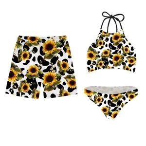 Ensemble de maillots de bain fitness 3 pièces personnalisé de haute qualité, imprimé, bikini pour couple, maillots de bain pour hommes et femmes, shorts de plage - Product Image 1