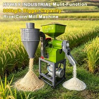 Machine à moudre le riz, le blé et le maïs Hyway Industrial, capacité portable de 300 kg/h, grande capacité