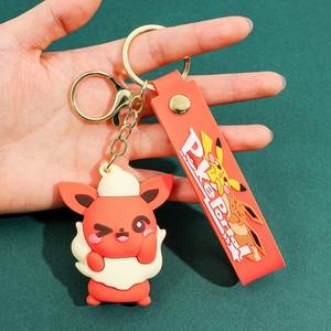 78 tipos de llaveros de goma 3D de anime Pokémon de PVC al por mayor, llaveros de Pikachu, Gengar, Charmander y Eevee - Product Image 3
