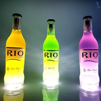 RICHSHINING 60mm Light up Bouteille LED Sous-verres Clignotant Tasse Autocollants Led Bouteille de Champagne Autocollant pour Boisson
