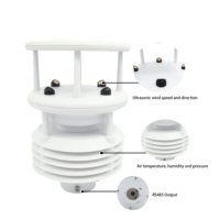 Station météo ultrasonique 5 en 1 SDI12 RS485 Modbus, capteur de vitesse et de direction du vent, température, humidité, pression, LoRaWAN 4G MQTT