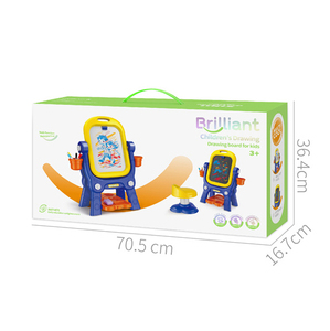 2025 Hot Bán giáo dục 2 trong 1 đứng bảng vẽ đồ chơi tự làm Xóa Được nam châm hai mặt bảng vẽ đồ chơi - Product Image 6