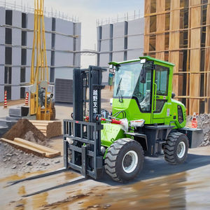 מלגזה חדשה <span class=keywords><strong>6</strong></span> טון דיזל 4X4 צמיגים מלאים תורן חד-שלבי כושר הרמה גבוה יכולת שטח לעבודות בנייה, כרייה וחקלאות - Product Image 2