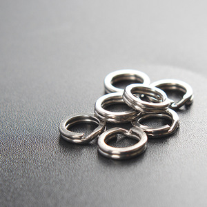 Double anneau en acier inoxydable, mousqueton pivotant pour la pêche, 5mm 6mm 7mm 8mm, accessoires pour leurres d'eau salée et d'eau douce - Product Image 1