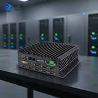 PC industriel sans ventilateur embarqué Intel J1900 J6412 4-10e génération I3 I5 I7 2 DDR4 32 Go MSATA HD VGA DVI 2 LAN 10 RS232 DB9 COM SIM
