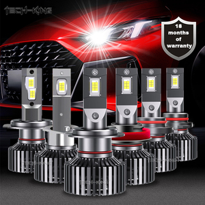 TECH KING-Phares LED haute puissance 12V 6000K <span class=keywords><strong>100W</strong></span> 15000LM H4 <span class=keywords><strong>H7</strong></span> 9005 <span class=keywords><strong>Ampoule</strong></span> LED anti-interférence haute luminosité pour voiture - Product Image 2