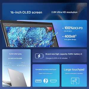 Nouveau PC portable professionnel AI ZBook Firefly 16 G11 2026 en gros, Intel Core Ultra 7, 16 Go DDR5, SSD 1 To, station de travail mobile OLED en métal - Product Image 6