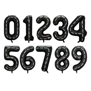 CYmylar 40 inch black number Foil Balloons Mylar Alphabet Party Helium Number Decoration Happy Birthday Party Decoration