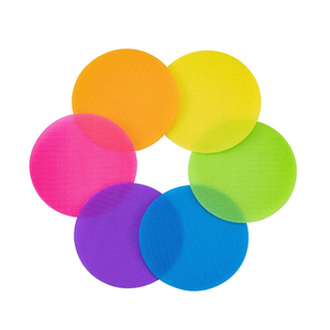 <span class=keywords><strong>Autocollant</strong></span> de positionnement de tapis personnalisé de haute qualité, couleur ronde Velcroes, tapis fixe auto-adhésif Velcroes, entraînement au jeu - Product Image 2