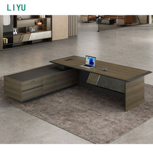 Juego de escritorio y silla de oficina de lujo de estilo moderno Liyu Boss Manager Executive <span class=keywords><strong>Office</strong></span> <span class=keywords><strong>Furniture</strong></span> - Product Image 3