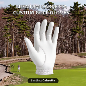 Gants de golf en cuir Cabretta personnalisés de qualité supérieure pour les joueurs actifs, avec fentes pour les doigts, pour les gauchers - Product Image 2