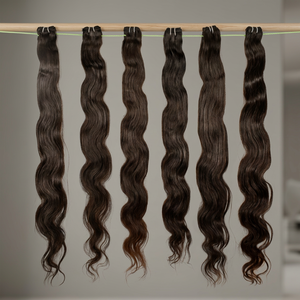 Extensions de cheveux naturels indiens Remy Body Wave, provenant d'un seul donneur, tissage double machine, 100g, non traités, couleur noire - Product Image 3