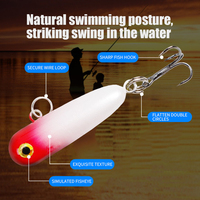 1PCS Mini Leurre Crayon en Plastique Dur Coulant 35mm 2.3g avec Yeux 3D, Appât Artificiel pour la Pêche au Bar et au Brochet en Eau Douce