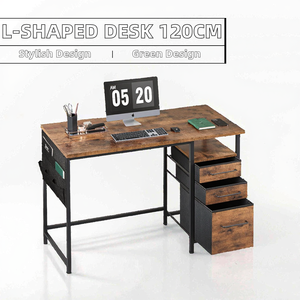 Bàn góc hình chữ L hiện đại 120cm cong văn phòng & nghiên cứu tại nhà kết hợp miễn phí Bảng gỗ Bàn máy tính - Product Image 5