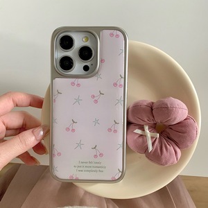 Funda Protectora para iPhone 17 Pro Max 16 15 14 con Diseño de Cereza Rosa y Estrellas, Acabado Brillante y Resina Epoxi - Product Image 2