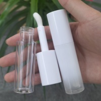 Tubes de brillant à lèvres transparents colorés de 6 ml avec grand applicateur, contenants vides pour huile à lèvres et teinture, tubes et emballages personnalisés pour brillant à lèvres