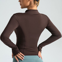 Vente chaude Zipper Tight Léger Respirant Running Sportswear Plus La Taille Femmes Yoga Top Veste À Manches Longues