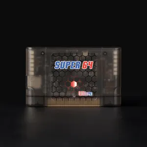 Süper 64 DIY 340 N64 Video oyunu konsolu için LED ile 1 oyun kartuşu destek NTSC & PAL sistemi