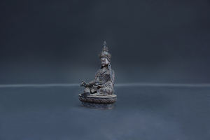 Statua di <span class=keywords><strong>Buddha</strong></span> Padmasambhava Placcata in Bronzo, Scultura Stampata Digitalmente, Fusione Personalizzata in Metallo, su Misura a Grandezza Naturale - Product Image 5