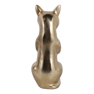 Statuetta Decorativa di Gattino con Occhiali, Finitura Dorata per Arredamento Casa, Ufficio e Bagno - Product Image 4