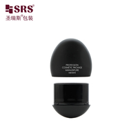 Revêtement noir mat en forme d'oeuf vide D056-6g Conteneur de bâton torsadé de conception personnalisée colorée avec impression blanche pour un fard à joues solide