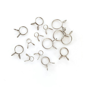 Colliers de serrage réglables en acier Mn65 à double fil, galvanisés, pour tuyaux et flexibles, pinces à ressort en fil métallique - Product Image 3