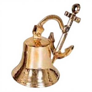 Campana de ancla de barco náutico para decoración de pared, campanas de latón de lujo chapadas en oro decorativas - Product Image 1