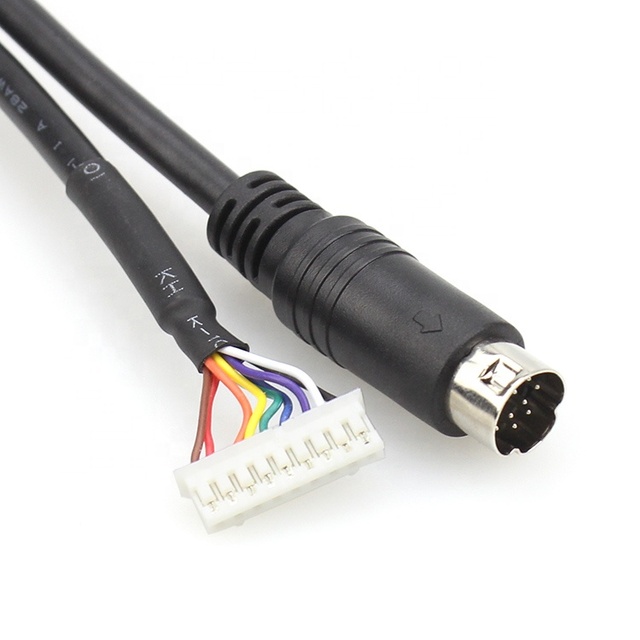 Custom Length 9-Pin Mini DIN to PH2.0 Extension Cable for Audio Video Industrial Control Factory Automation PLC Systems