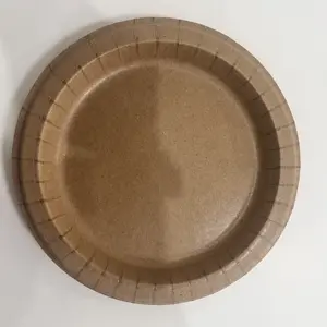 Assiette en papier jetable de 8.5 pouces en Fiber de déjeuner recyclable et écologique