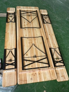 Vente directe d'usine, table et banc pliants en bois personnalisables pour jardin, pique-nique, terrasse, bière - Product Image 5
