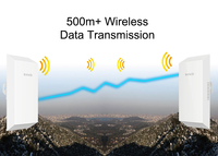 Pont WiFi extérieur Tenda O1-5G 5.8GHz 867Mbps CPE Point à Point, portée 1KM, avec 2 antennes 9dBi.