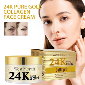 Crema Facial de Leche con Colágeno y Oro 24K West Month 50ml, Reduce las Líneas Finas, Ilumina, Reafirma, Rejuvenece, para Mujeres, Todo Tipo de Piel, en Caja - Product Image 1