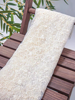 Tissu en tulle brodé 100% polyester, dentelle florale teinte pour robe de mariée, sac, chaussures
