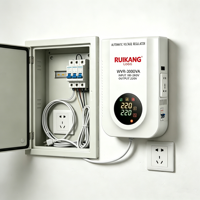 Stabilisateur monophasé mural 220V AC 50/60Hz AVR LCD 3kVA certifié CE, boîtier en aluminium résistant à l'humidité et à la chaleur