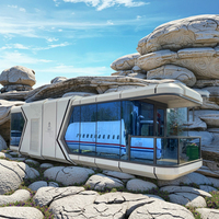 Maison conteneur modulaire intelligente en acier avec salle de bain, cuisine, salon et usage commercial – Mini-maison préfabriquée pour chambre d'hôtel