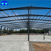 Structure de charpente en acier préfabriquée pour entrepôt industriel, usine, usine de fabrication avec conception résistante au vent