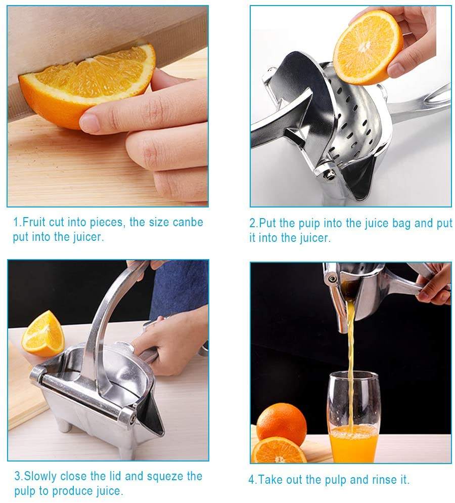 Hot Selling Metal Fruit Juicer Portable Squeezer 304 Stainless