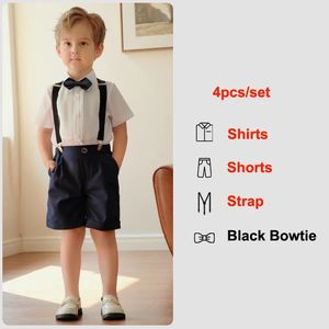 2024 été mariage bébé cérémonie formelle robe de smoking enfants anniversaire photographie ensembles soirée costumes enfants garçons vêtements - Product Image 5