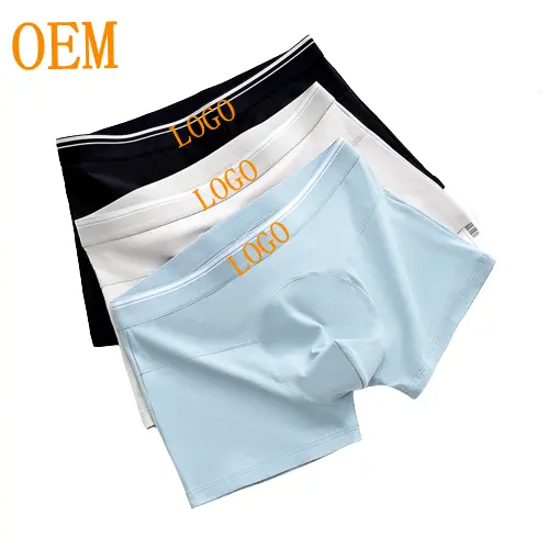 OEM Summer Men Ice Silk Seamless Underwear Sexy Men's Boxers Shorts Male Ultra-thin Breathable Panties Boxer Briefs Underpants