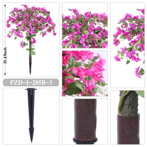 Arbre artificiel de <span class=keywords><strong>bougainvillier</strong></span> RUOPEI, résistant aux UV, faux arbre à fleurs roses pour la décoration extérieure de porche et d'entrée - Product Image 6