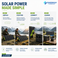 Panneau solaire pliable 400W, efficacité 23%, chargeur portable monocristallin ETFE pour station d'alimentation, camping, randonnée, extérieur, IP67 MC4